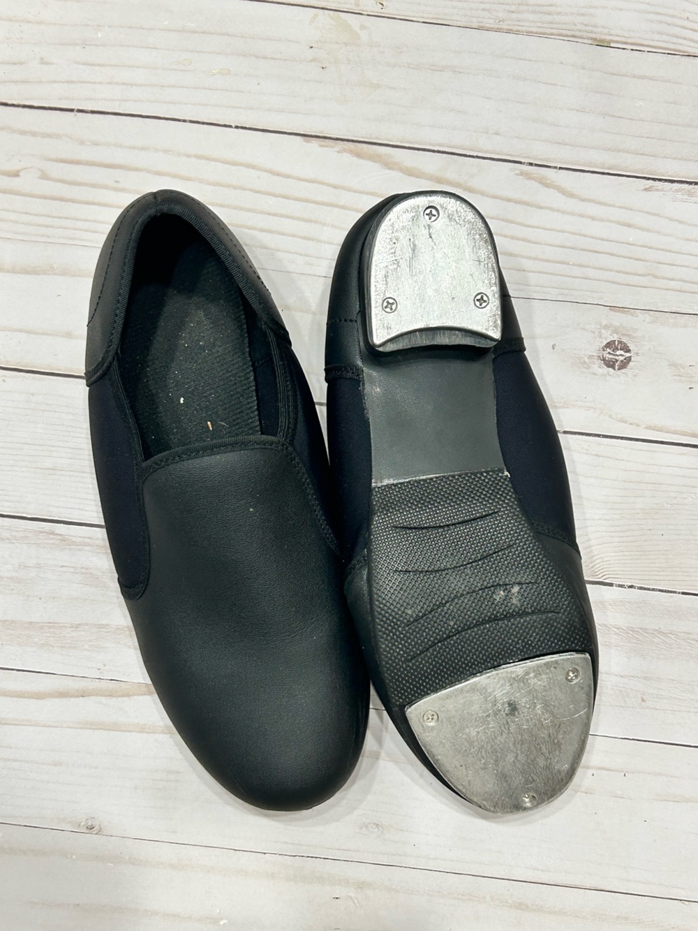 Girl’s Black Tap Dance Shoes - Slip-On